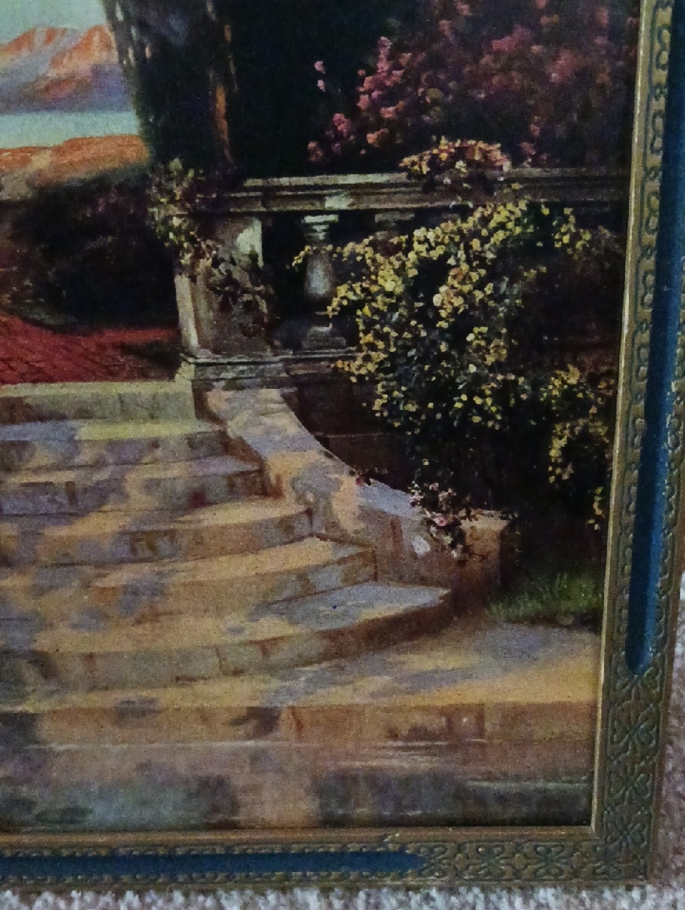 Vintage~ R Atkinson Fox- Villa Series "The Sunny South" Framed Art Deco Print - Picture 9 of 13
